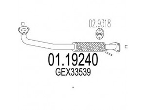 MTS 01.19240 išleidimo kolektorius 
 Išmetimo sistema -> Išmetimo vamzdžiai
GEX33539
