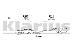 KLARIUS 790024E išmetimo sistema 
 Išmetimo sistema -> Išmetimo sistema, visa