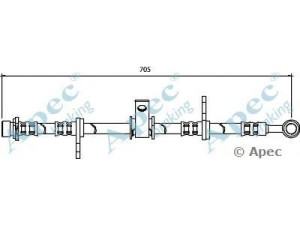 APEC braking HOS3985 stabdžių žarnelė 
 Stabdžių sistema -> Stabdžių žarnelės
01464SM4010, 46410SM4013, 46410SM4014