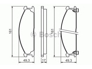BOSCH 0 986 493 480 stabdžių trinkelių rinkinys, diskinis stabdys 
 Techninės priežiūros dalys -> Papildomas remontas
26296AA050, 26296AA051, 26296 AAO50