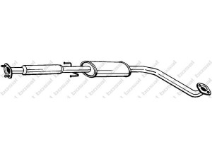 BOSAL 285-431 vidurinis duslintuvas 
 Išmetimo sistema -> Duslintuvas
96654212