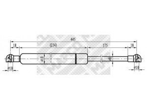 MAPCO 91305 dujinė spyruoklė, bagažinė 
 Priedai -> Bagažinė/pakrovimo skyrius
8731.E9, 9636450380