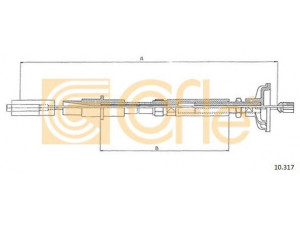 COFLE 10.317 sankabos trosas 
 Dviratė transporto priemonės -> Kabeliai ir tachometro velenaai -> Sankabos trosas
531721335C