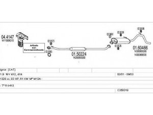MTS C350019004209 išmetimo sistema 
 Išmetimo sistema -> Išmetimo sistema, visa