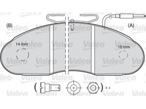 VALEO 598001 stabdžių trinkelių rinkinys, diskinis stabdys 
 Techninės priežiūros dalys -> Papildomas remontas
06902656-0, 69026560