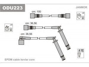 JANMOR ODU223 uždegimo laido komplektas 
 Kibirkšties / kaitinamasis uždegimas -> Uždegimo laidai/jungtys
1612558, 1612559, 1612560, 90443692