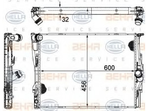 HELLA 8MK 376 754-051 radiatorius, variklio aušinimas 
 Aušinimo sistema -> Radiatorius/alyvos aušintuvas -> Radiatorius/dalys
17 11 7 521 046, 17 11 7 553 111