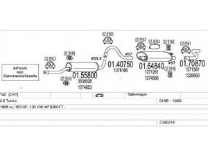 MTS C390214008506 išmetimo sistema 
 Išmetimo sistema -> Išmetimo sistema, visa
