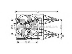 PRASCO VW7513 ventiliatorius, radiatoriaus 
 Aušinimo sistema -> Oro aušinimas
1J0959455, 1J0959455B, 1J0959455