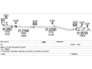 MTS C260082005965 išmetimo sistema 
 Išmetimo sistema -> Išmetimo sistema, visa