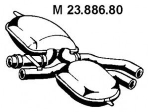 EBERSPÄCHER 23.886.80 vidurinis duslintuvas
126 490 40 15, 126 490 59 15