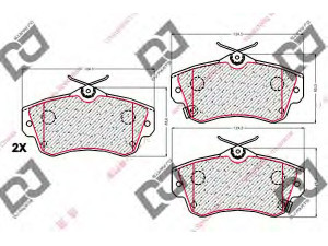 DJ PARTS BP2056 stabdžių trinkelių rinkinys, diskinis stabdys 
 Techninės priežiūros dalys -> Papildomas remontas
05017843AA, 05083853AA, 05086364AA