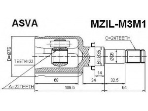 ASVA MZIL-M3M1 jungčių komplektas, kardaninis velenas 
 Ratų pavara -> Sujungimai/komplektas
FG01-22-620A