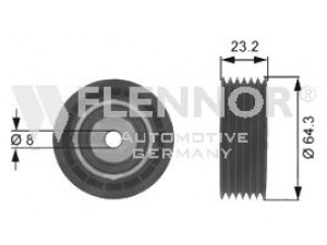 FLENNOR FU23490 kreipiantysis skriemulys, V formos rumbuotas diržas 
 Diržinė pavara -> V formos rumbuotas diržas/komplektas -> Laisvasis/kreipiamasis skriemulys
4356127