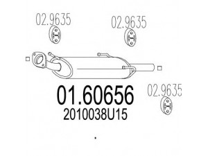 MTS 01.60656 galinis duslintuvas 
 Išmetimo sistema -> Duslintuvas
2010038U15
