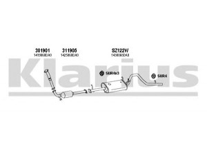 KLARIUS 820118U išmetimo sistema 
 Išmetimo sistema -> Išmetimo sistema, visa