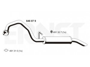 ERNST 646079 galinis duslintuvas 
 Išmetimo sistema -> Duslintuvas
2875 03E 380