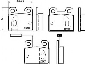 HELLA 8DB 355 007-621 stabdžių trinkelių rinkinys, diskinis stabdys 
 Techninės priežiūros dalys -> Papildomas remontas
0060778265, 60760092, 60760094