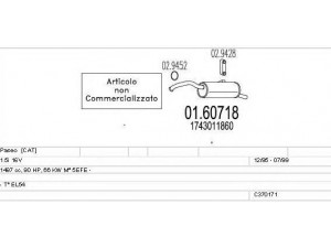 MTS C370171001853 išmetimo sistema 
 Išmetimo sistema -> Išmetimo sistema, visa