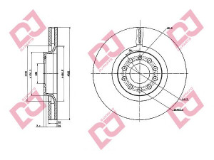 DJ PARTS BD1914 stabdžių diskas 
 Dviratė transporto priemonės -> Stabdžių sistema -> Stabdžių diskai / priedai
8D0615301K, 8D0615301M, 8E0615301AD