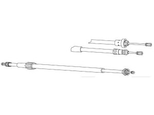 KAWE RT02278 trosas, stovėjimo stabdys 
 Stabdžių sistema -> Valdymo svirtys/trosai
8200214750, 8200673249