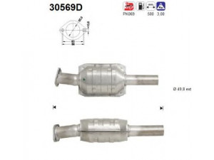 AS 30569D katalizatoriaus keitiklis 
 Išmetimo sistema -> Katalizatoriaus keitiklis
7700437852, 7700844693