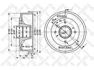 STELLOX 6025-3906-SX stabdžių būgnas 
 Stabdžių sistema -> Būgninis stabdys -> Stabdžių būgnas
7700685473, 7700752363, 7700783030