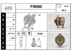 SNRA FI8060 kintamosios srovės generatorius 
 Elektros įranga -> Kint. sr. generatorius/dalys -> Kintamosios srovės generatorius