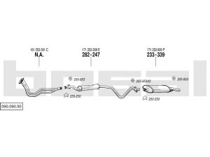 BOSAL 090.090.50 išmetimo sistema 
 Išmetimo sistema -> Išmetimo sistema, visa