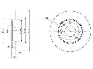 KOSHIMO 1870.0071015 stabdžių diskas 
 Dviratė transporto priemonės -> Stabdžių sistema -> Stabdžių diskai / priedai
169001, 91508338, 95661748, 96070525
