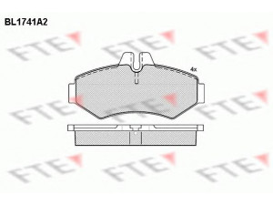 FTE BL1741A2 stabdžių trinkelių rinkinys, diskinis stabdys 
 Techninės priežiūros dalys -> Papildomas remontas
05103557AA, 000 420 97 20, 000 423 65 10