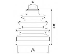 OPEN PARTS SJK7116.00 gofruotoji membrana, kardaninis velenas 
 Ratų pavara -> Gofruotoji membrana
28023AA120, 28023AC060