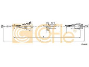 COFLE 10.8061 trosas, stovėjimo stabdys 
 Stabdžių sistema -> Valdymo svirtys/trosai
35465905, 9209756