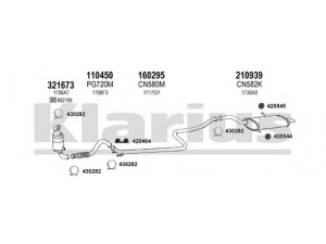 KLARIUS 180739E išmetimo sistema 
 Išmetimo sistema -> Išmetimo sistema, visa
