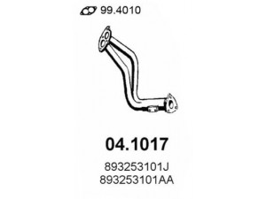 ASSO 04.1017 išleidimo kolektorius 
 Išmetimo sistema -> Išmetimo vamzdžiai
893253101AA, 893253101AS, 893253101J