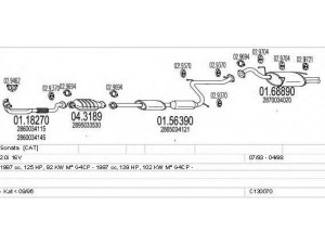 MTS C130070002364 išmetimo sistema 
 Išmetimo sistema -> Išmetimo sistema, visa