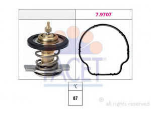 FACET 7.8805 termostatas, aušinimo skystis 
 Aušinimo sistema -> Termostatas/tarpiklis -> Thermostat
A 642 200 02 15, A 642 200 07 15