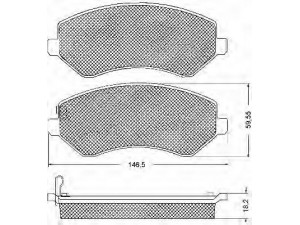 BSF 10693 stabdžių trinkelių rinkinys, diskinis stabdys 
 Techninės priežiūros dalys -> Papildomas remontas
5019984AA, 5066427AA