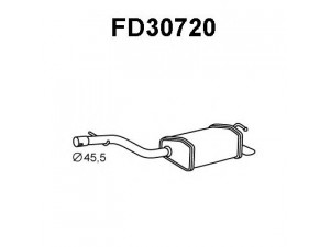 VENEPORTE FD30720 galinis duslintuvas 
 Išmetimo sistema -> Duslintuvas
1117835, 1205644, 1365685