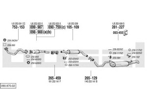 BOSAL 090.970.02 išmetimo sistema 
 Išmetimo sistema -> Išmetimo sistema, visa