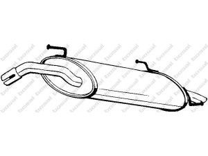 BOSAL 228-601 galinis duslintuvas 
 Išmetimo sistema -> Duslintuvas
17430-16090, 17430-1609083