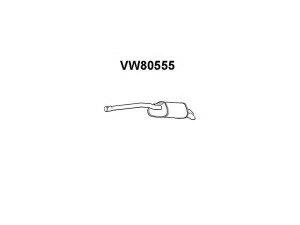 VENEPORTE VW80555 galinis duslintuvas 
 Išmetimo sistema -> Duslintuvas
2K0253609AD, 2K0253609B