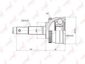 LYNXauto CO-5749A jungčių komplektas, kardaninis velenas
39100-4N015, 39101-4N015, 39211-5V010