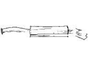 AKS DASIS SG18627 galinis duslintuvas 
 Išmetimo sistema -> Duslintuvas
60510106