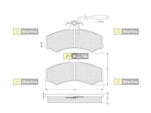 STARLINE BD S108P stabdžių trinkelių rinkinys, diskinis stabdys 
 Techninės priežiūros dalys -> Papildomas remontas
9 938 205, 9938205, 4248.33, 424833