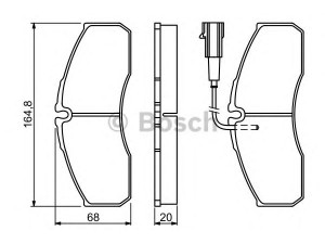 BOSCH 0 986 494 278 stabdžių trinkelių rinkinys, diskinis stabdys 
 Techninės priežiūros dalys -> Papildomas remontas
D1060MB20C