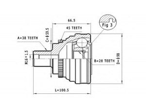 STATIM C.283 jungčių komplektas, kardaninis velenas 
 Ratų pavara -> Sujungimai/komplektas
441407305G
