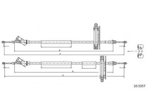 CABOR 10.5357 trosas, stovėjimo stabdys
1069081, 1088017, 1097285, YS4Z2A603AB