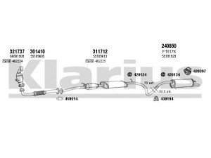 KLARIUS 330876E išmetimo sistema 
 Išmetimo sistema -> Išmetimo sistema, visa