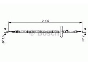 BOSCH 1 987 482 333 trosas, stovėjimo stabdys 
 Stabdžių sistema -> Valdymo svirtys/trosai
13227133, 522046